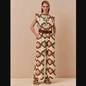 CaCay Los Andes Printed Twill Jumpsuit, Women's Size M? - Multicolor